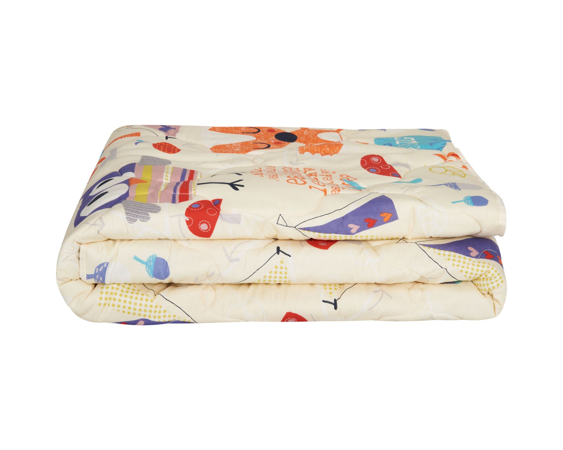 Pilotă bumbac matlasată Bufnite 180x200 cm, umplutura 300 g/m²