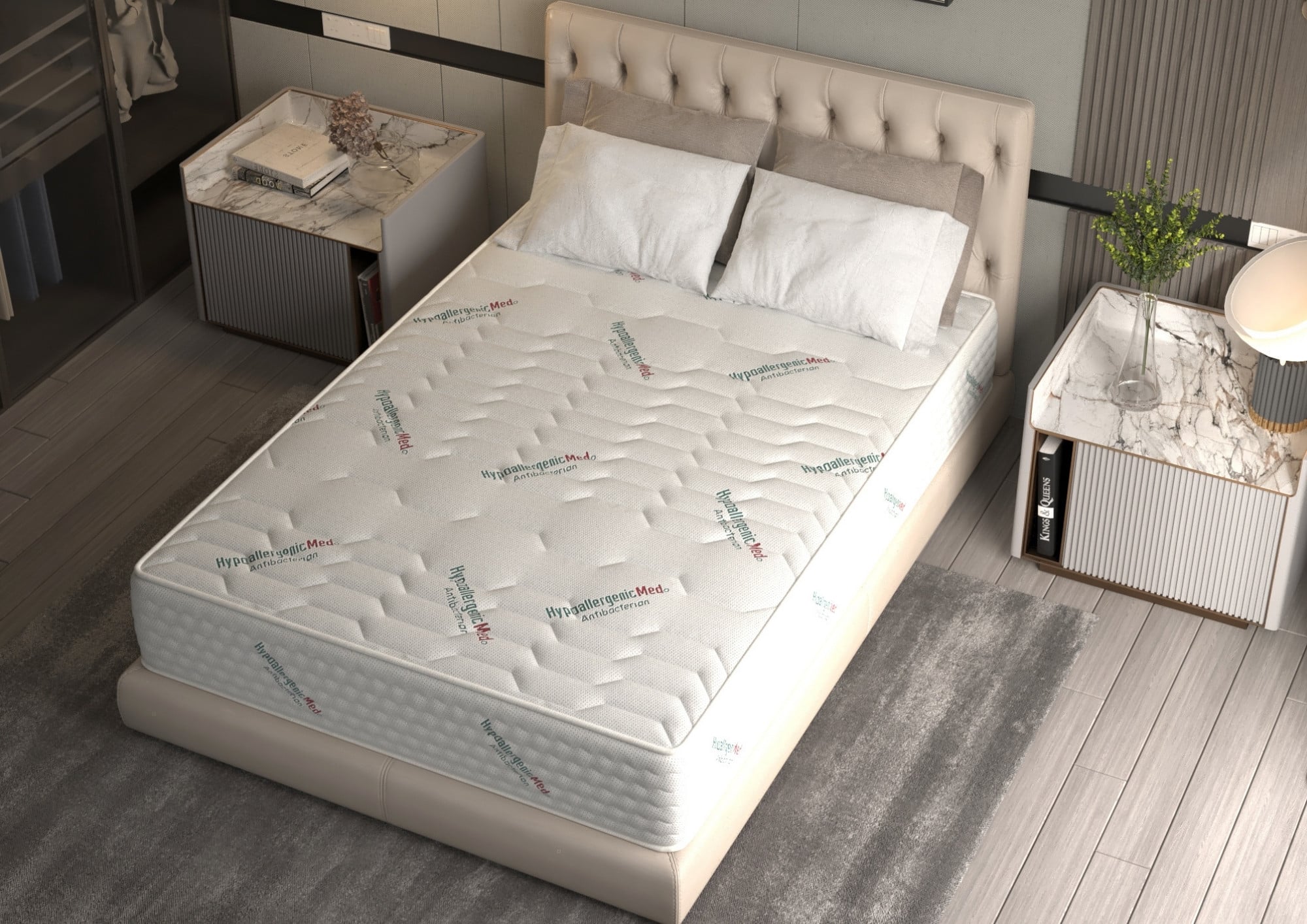 Saltea 90x200 Pocket HypoallergenicMed Safe Relax HoReCa, 25 cm, husă antibacteriană