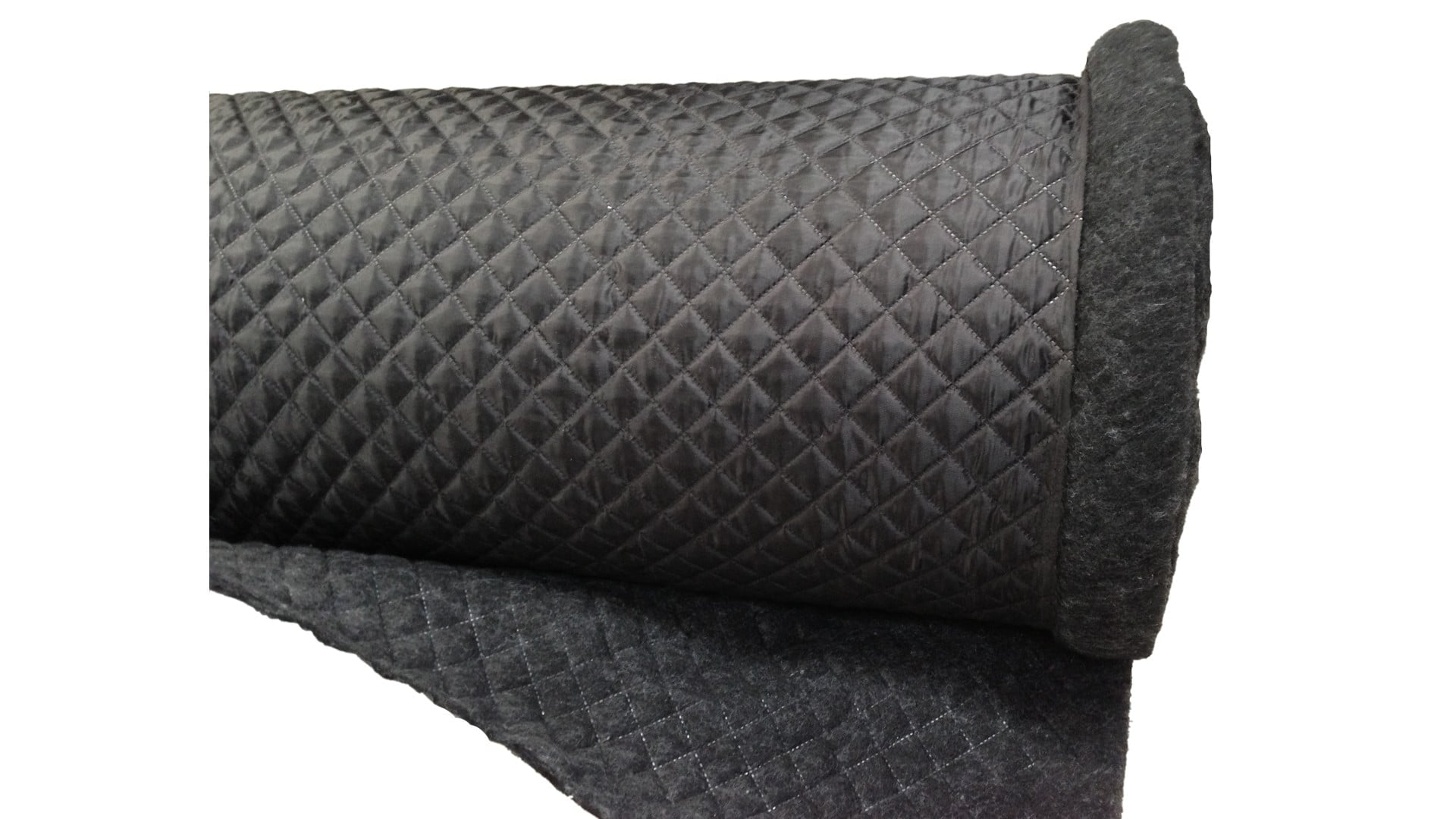Matlaseu negru cu vatelină 100 g/m², matlasare ultrasonică în romb de 5 cm