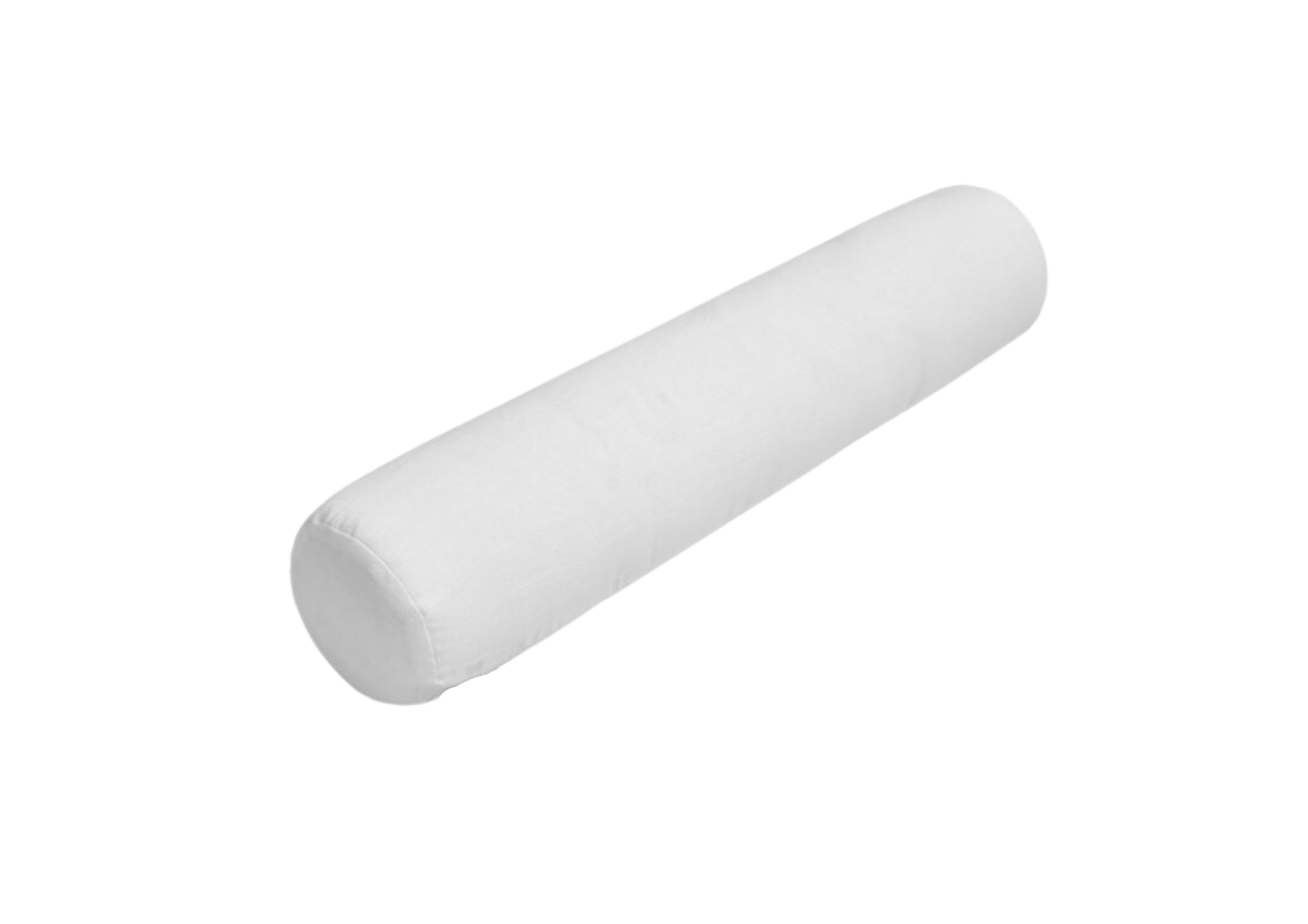 Pernă cilindru albă nematlasată 60x20 cm, umplutură Superball
