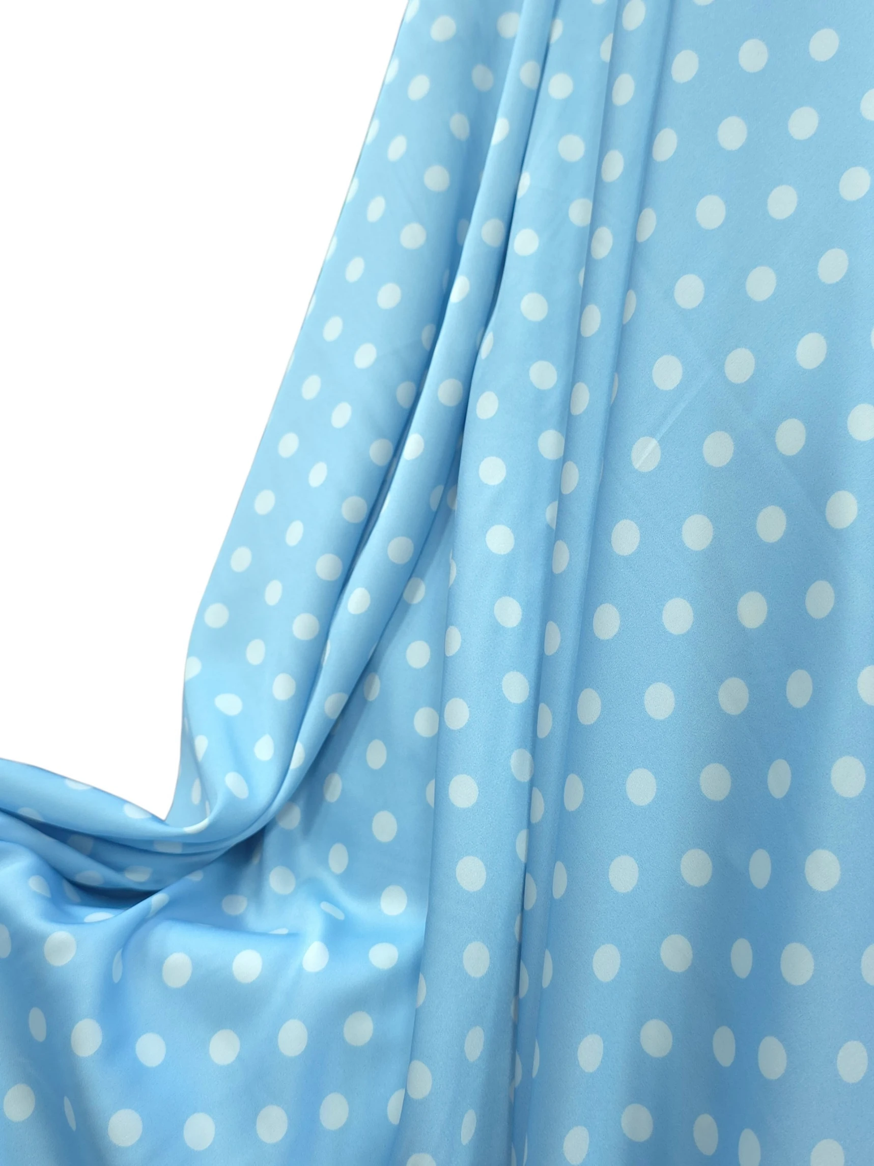 Matase satinata Sky Blue Dots