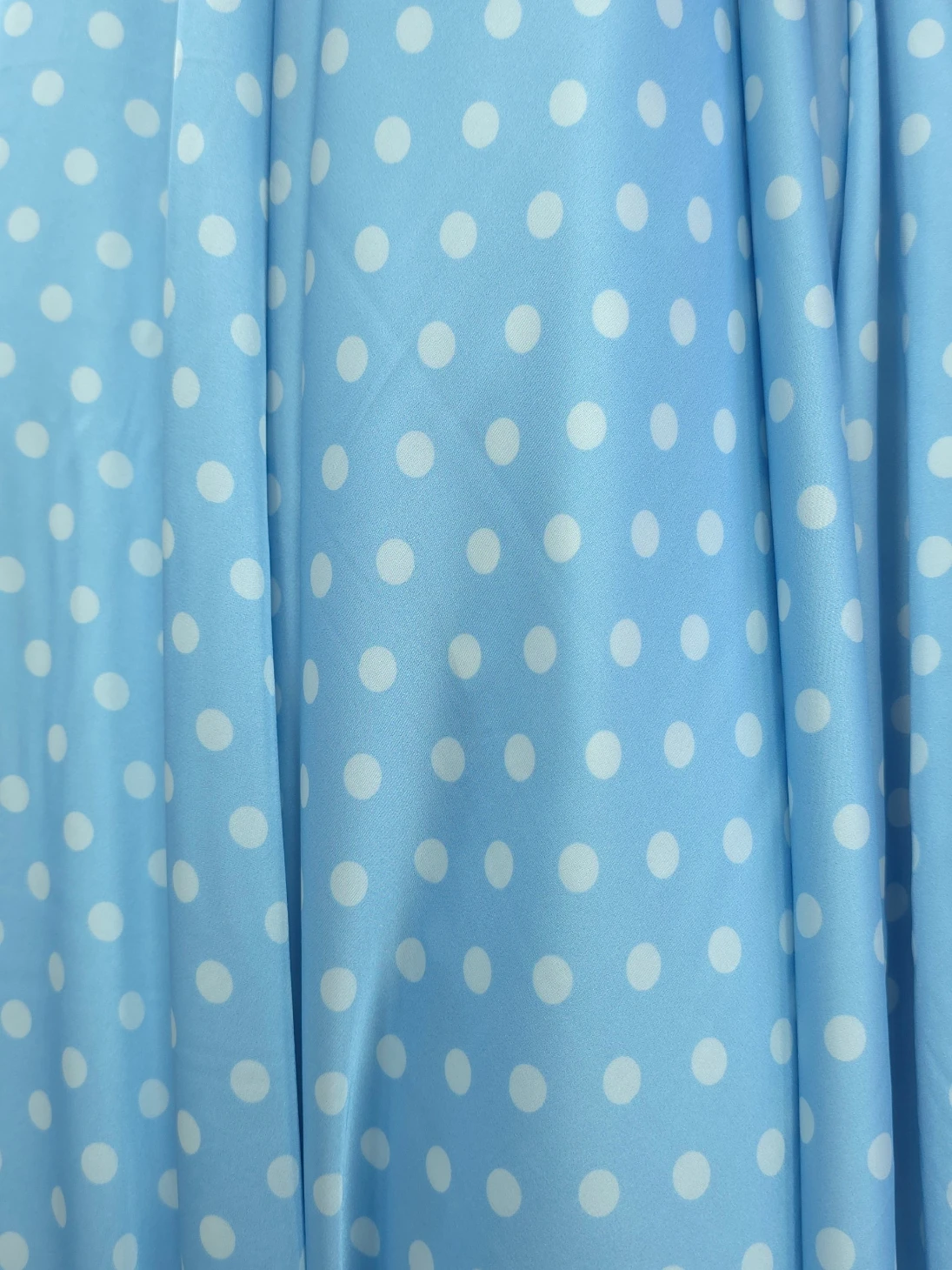 Matase satinata Sky Blue Dots