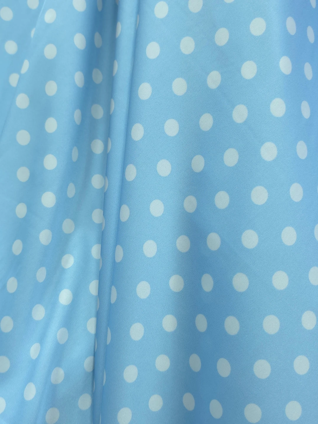 Matase satinata Sky Blue Dots