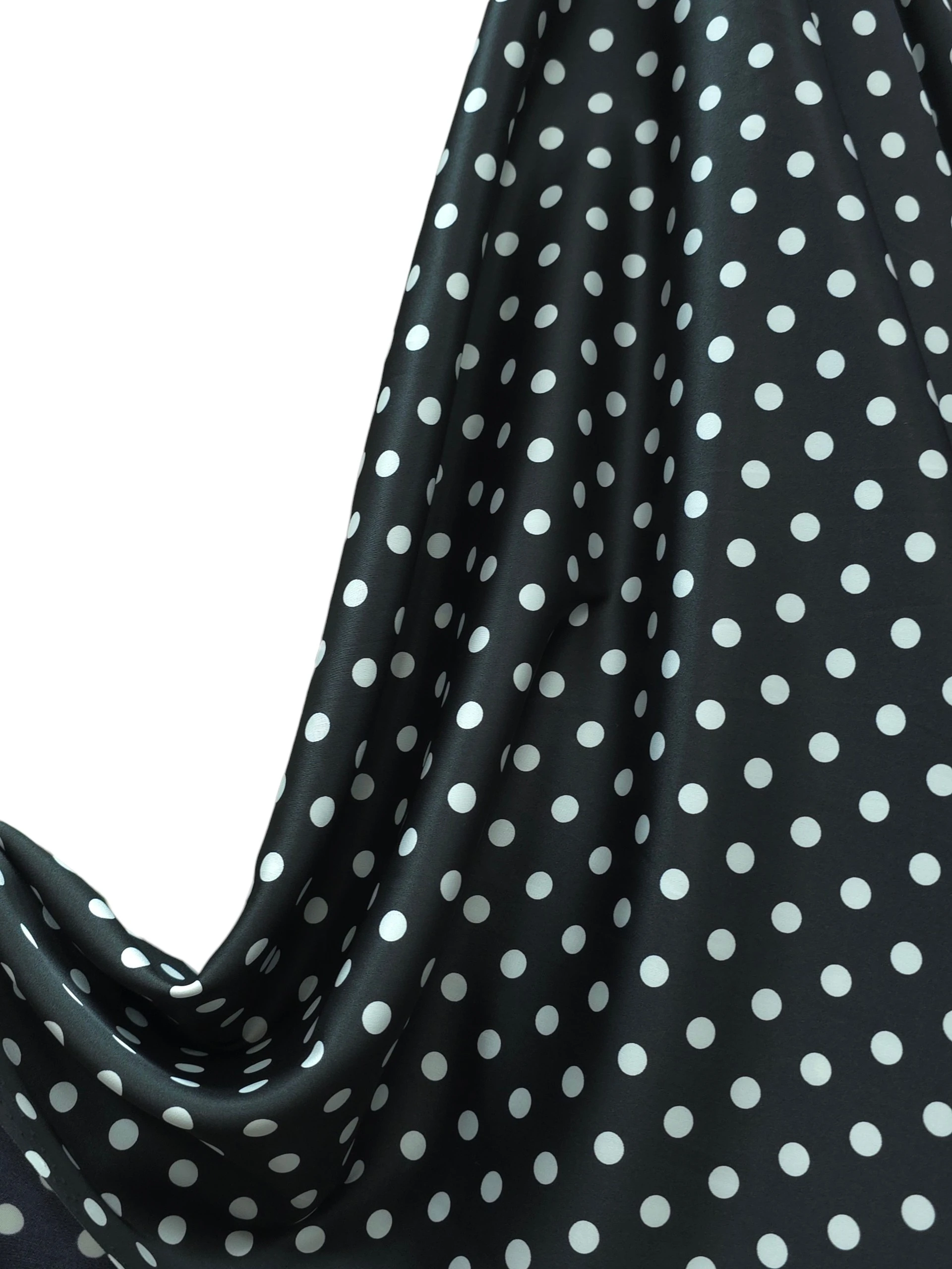 Matase satinata Black Dots