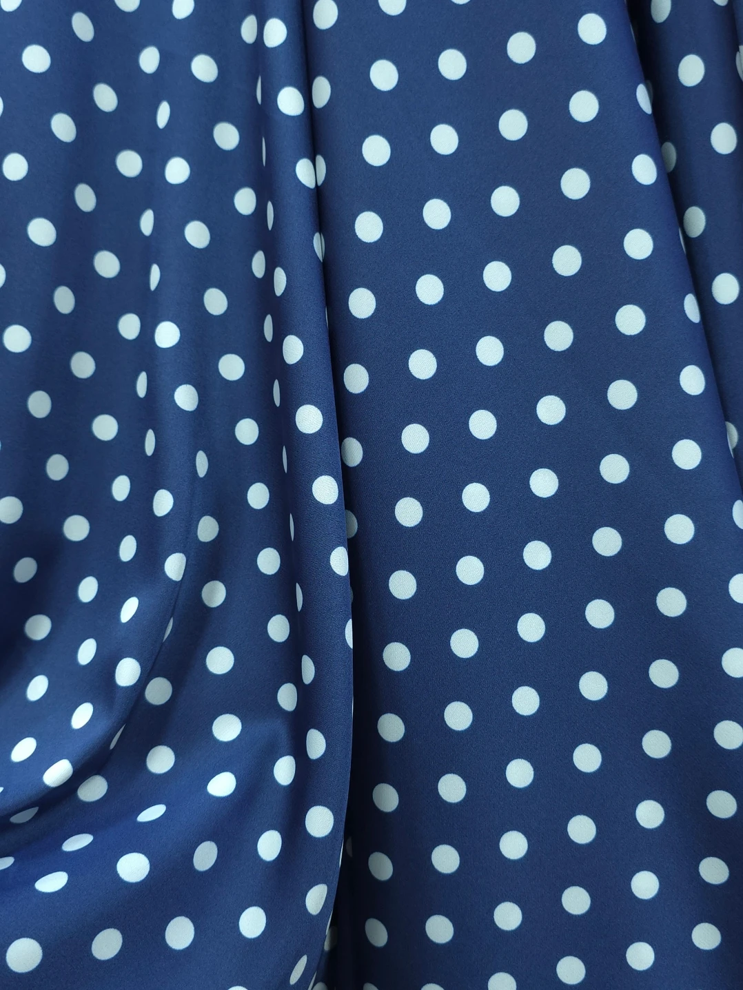 Matase satinata Navy Dots