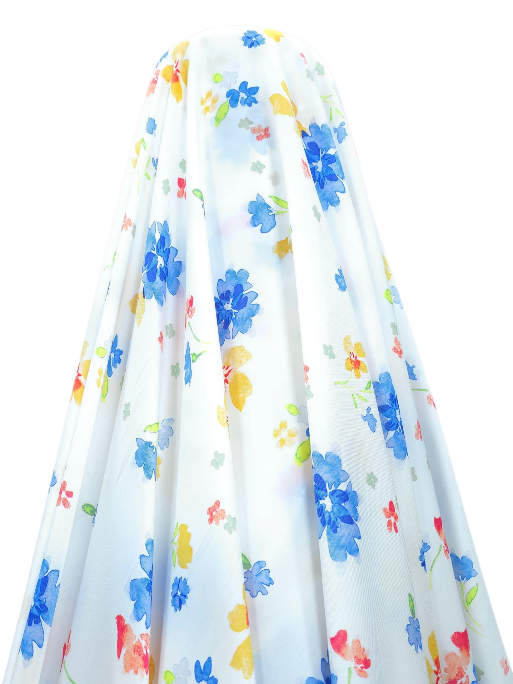 Matase satinata imprimeu floral delicat