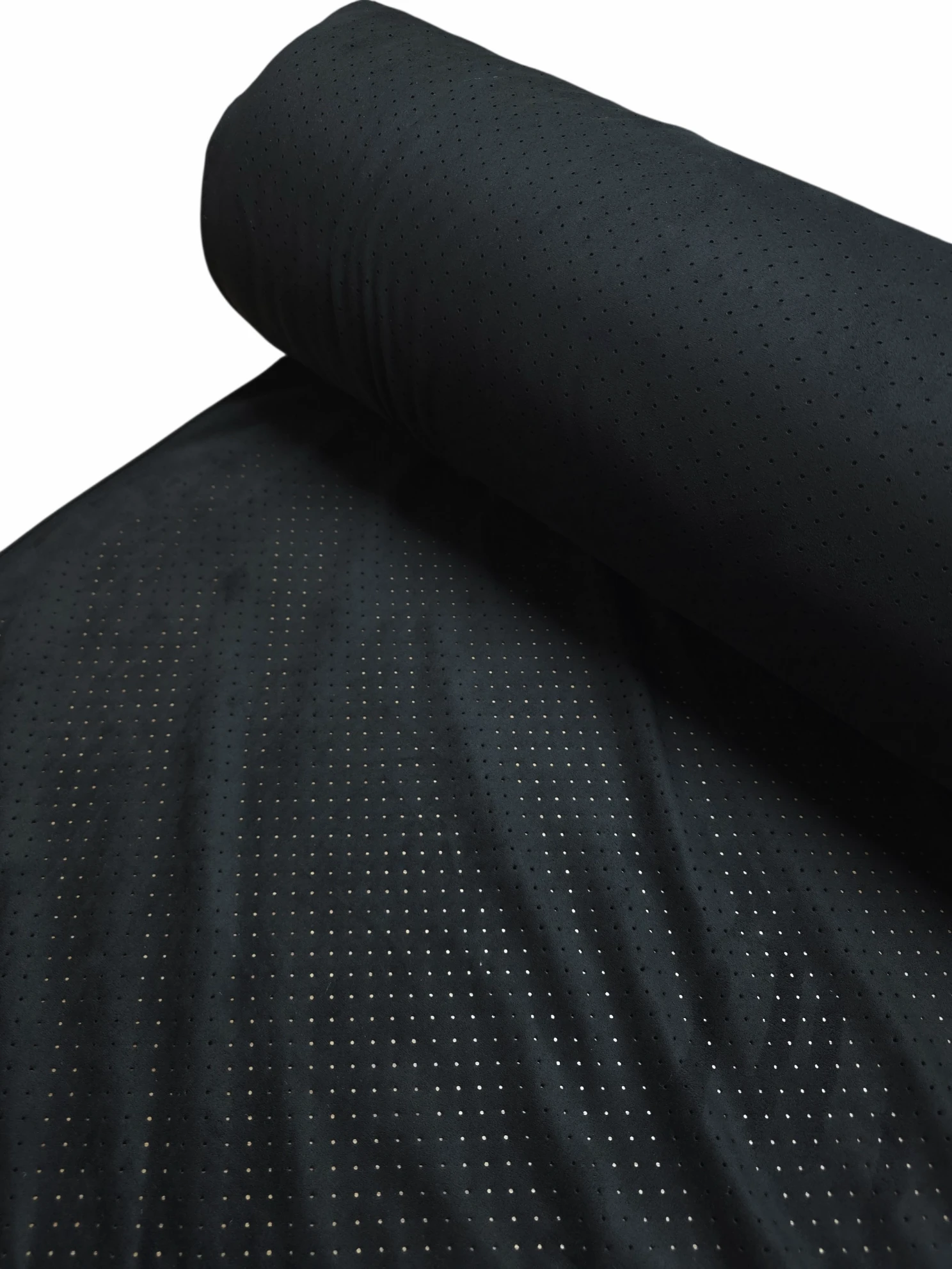 Piele tip Alcantara perforata neagra tapiterie auto