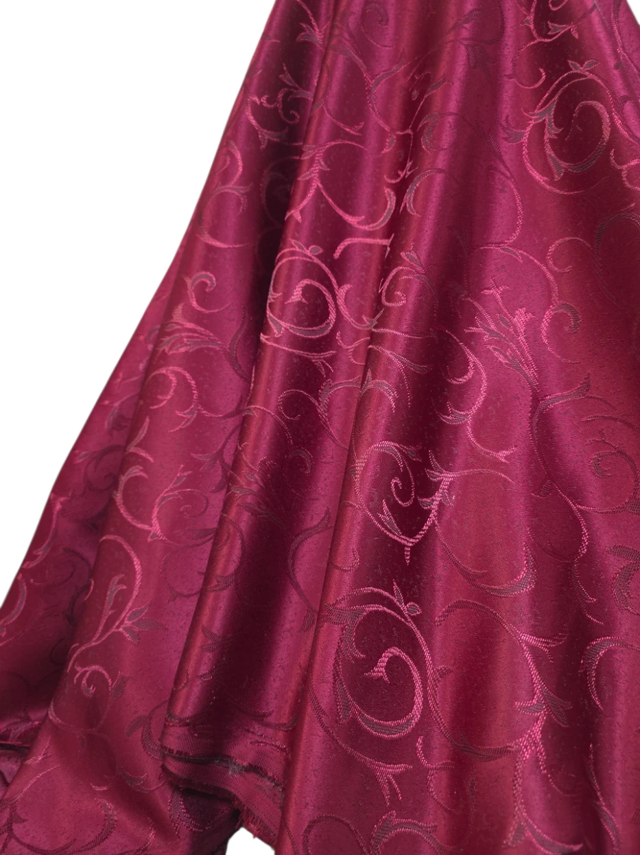 Material draperie grena cu model ramurele
