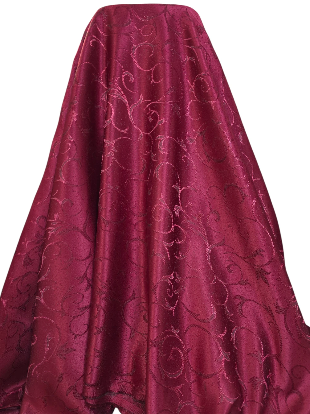 Material draperie grena cu model ramurele