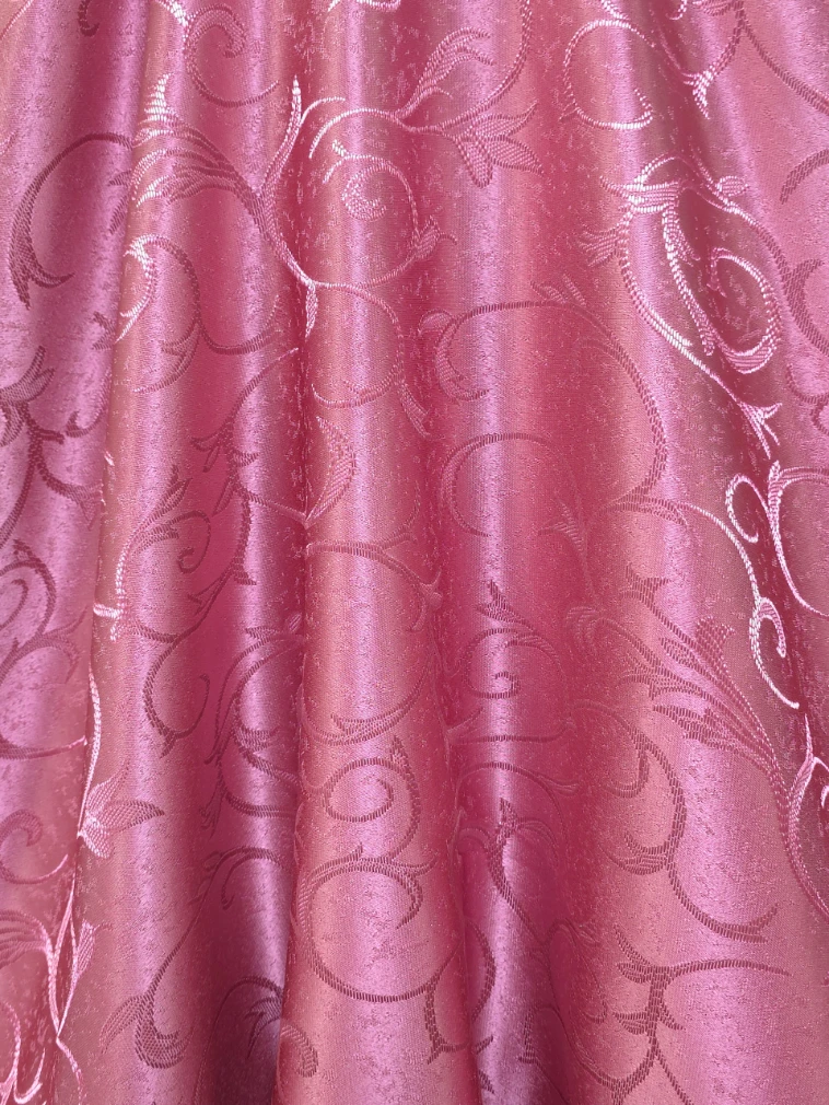 Material draperie roz contur ramurele