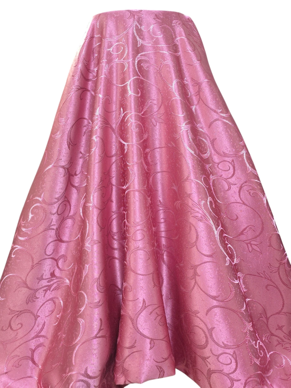 Material draperie roz contur ramurele