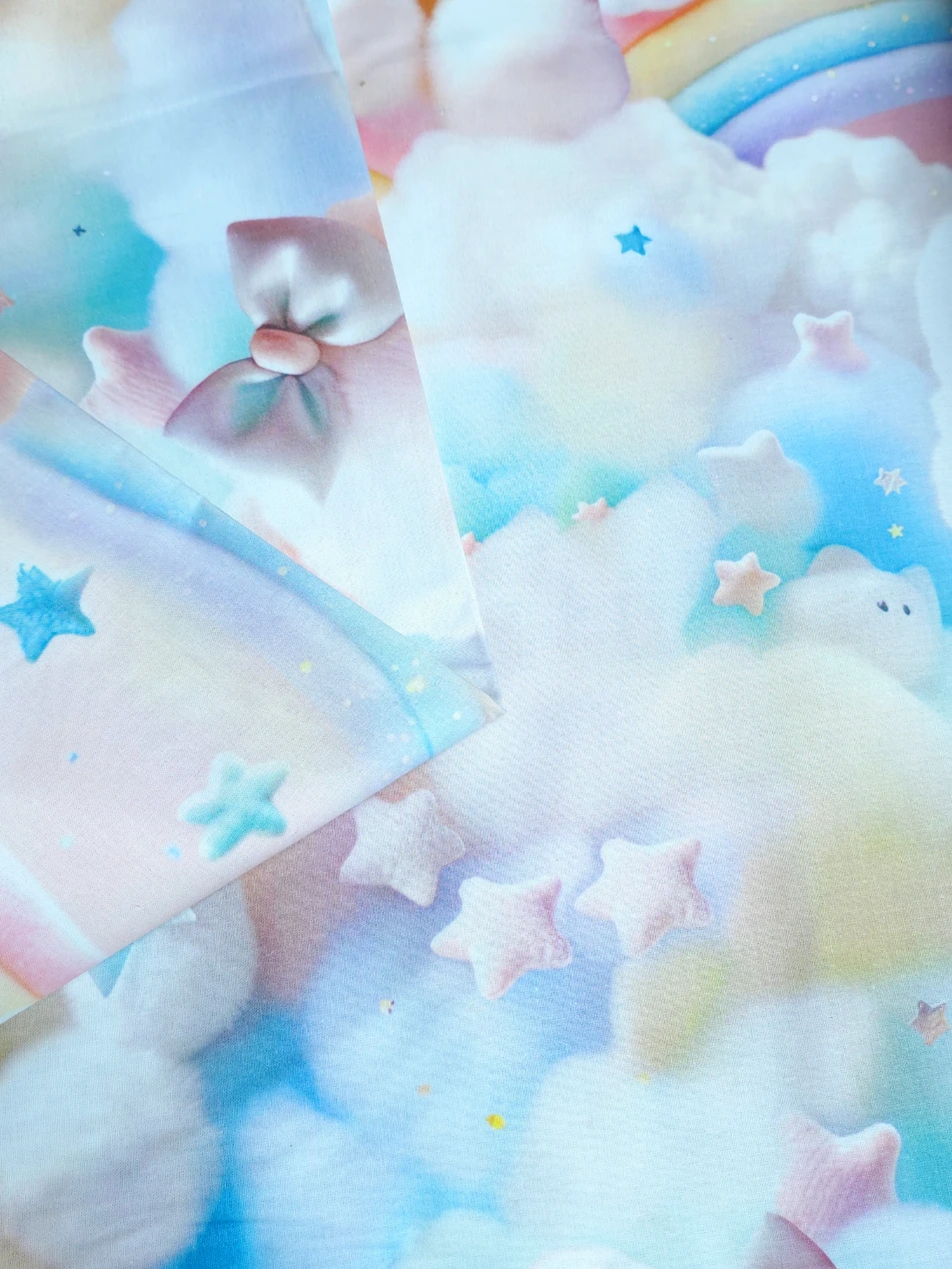 Bumbac ranforce premium Dreamy Kitty Clouds