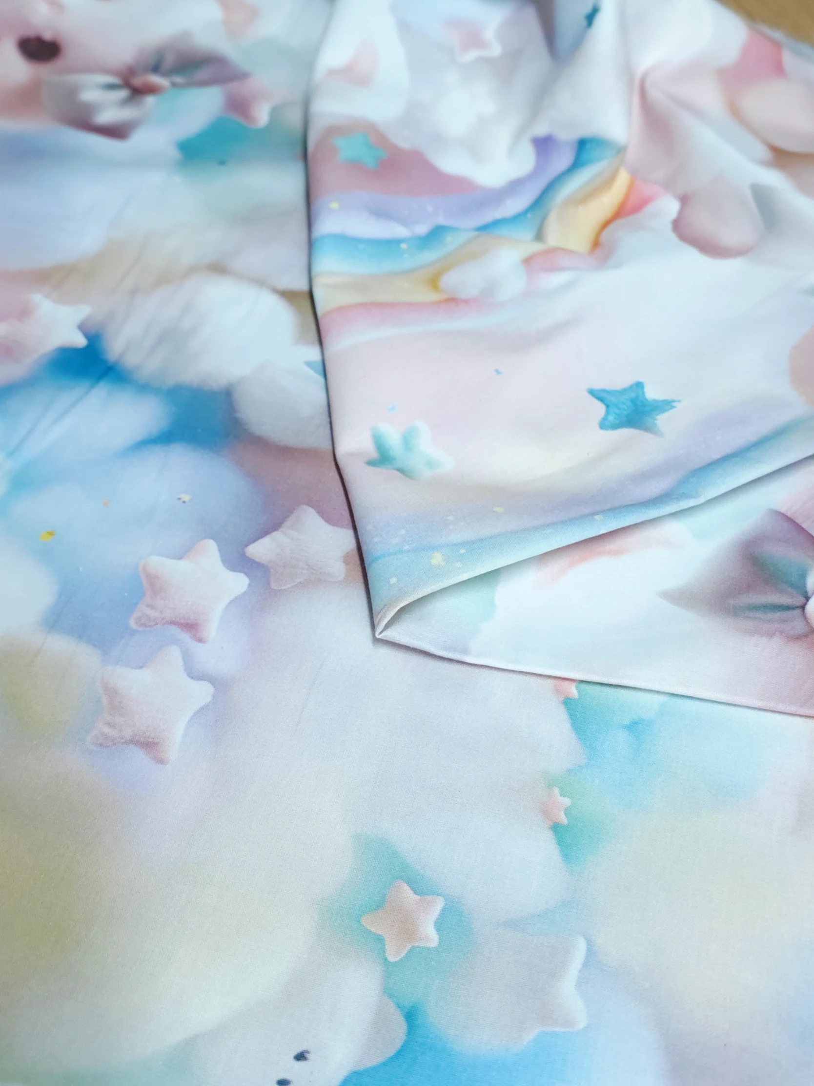 Bumbac ranforce premium Dreamy Kitty Clouds