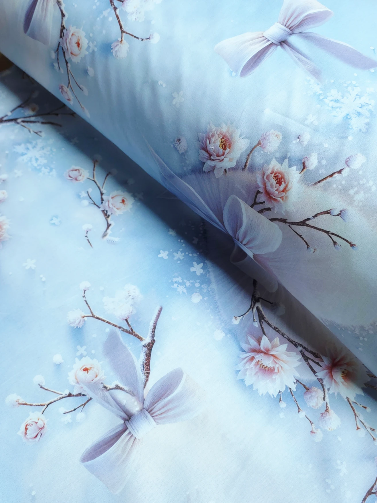 Bumbac ranforce premium Winter Blossom Bow