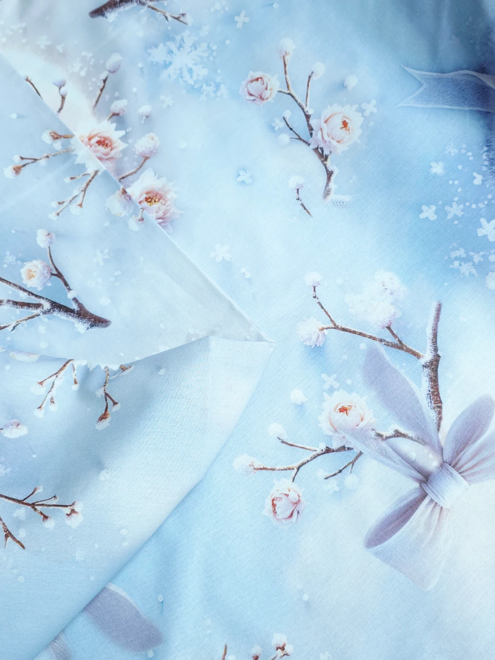 Bumbac ranforce premium Winter Blossom Bow