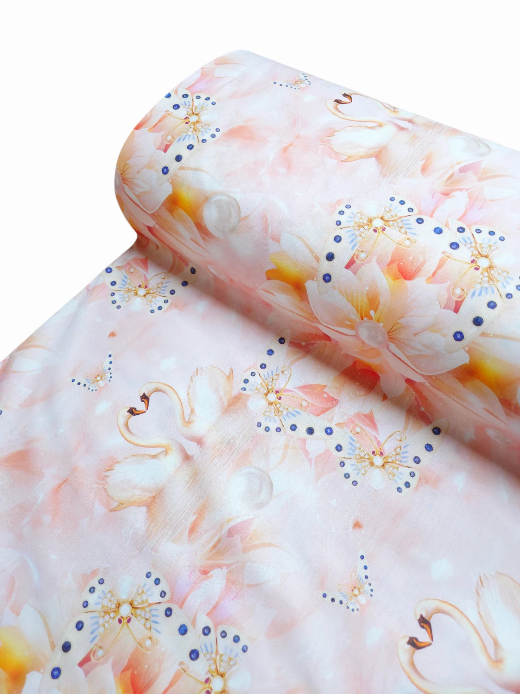 Bumbac ranforce premium Swan Grace Bloom