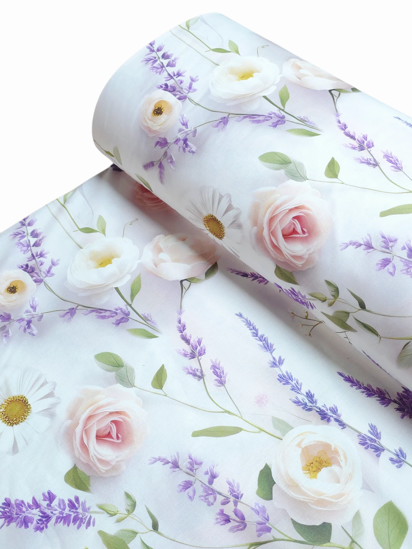 Bumbac ranforce premium Lavender Rose Garden