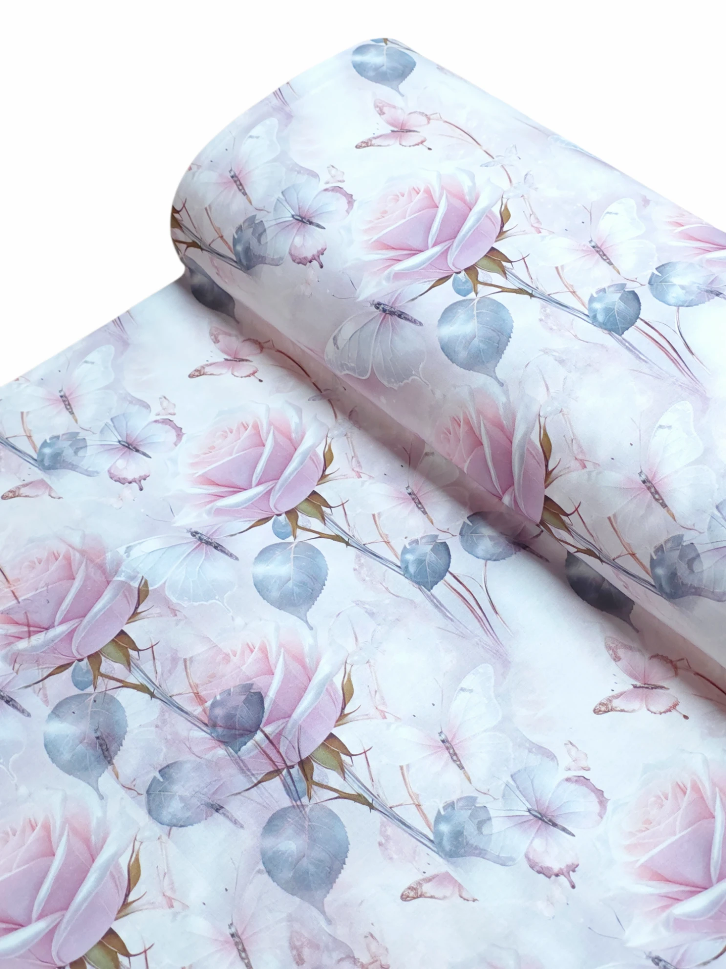 Bumbac ranforce premium Rose Butterfly Whisper