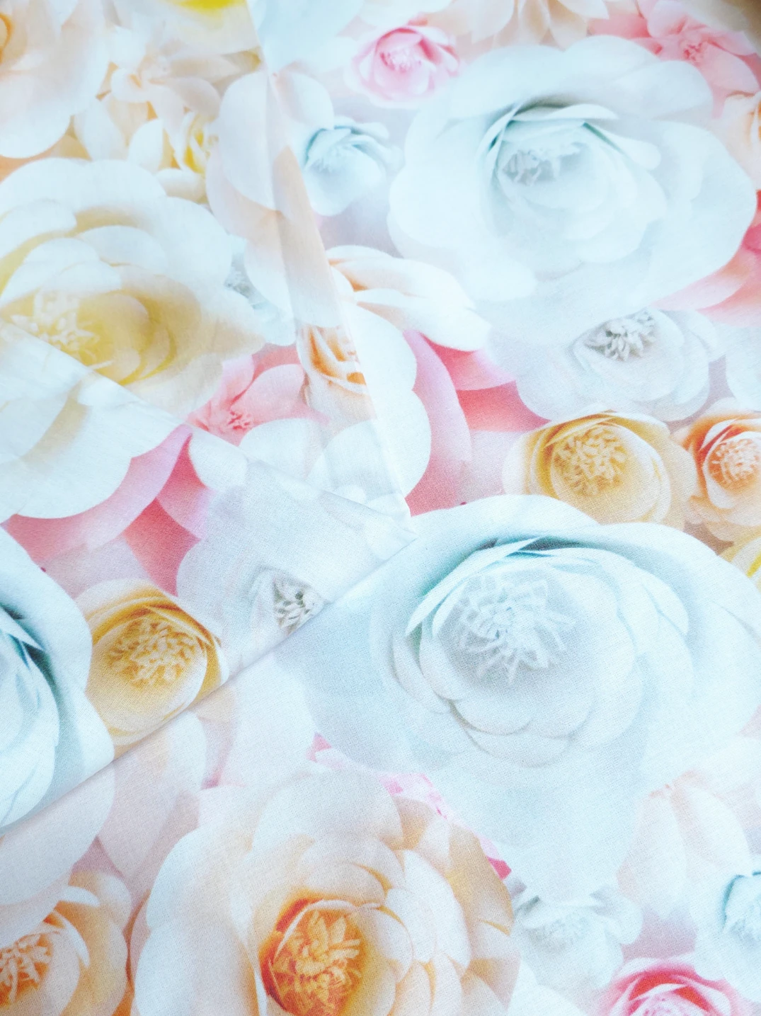 Bumbac ranforce premium Pastel Bloom Elegance
