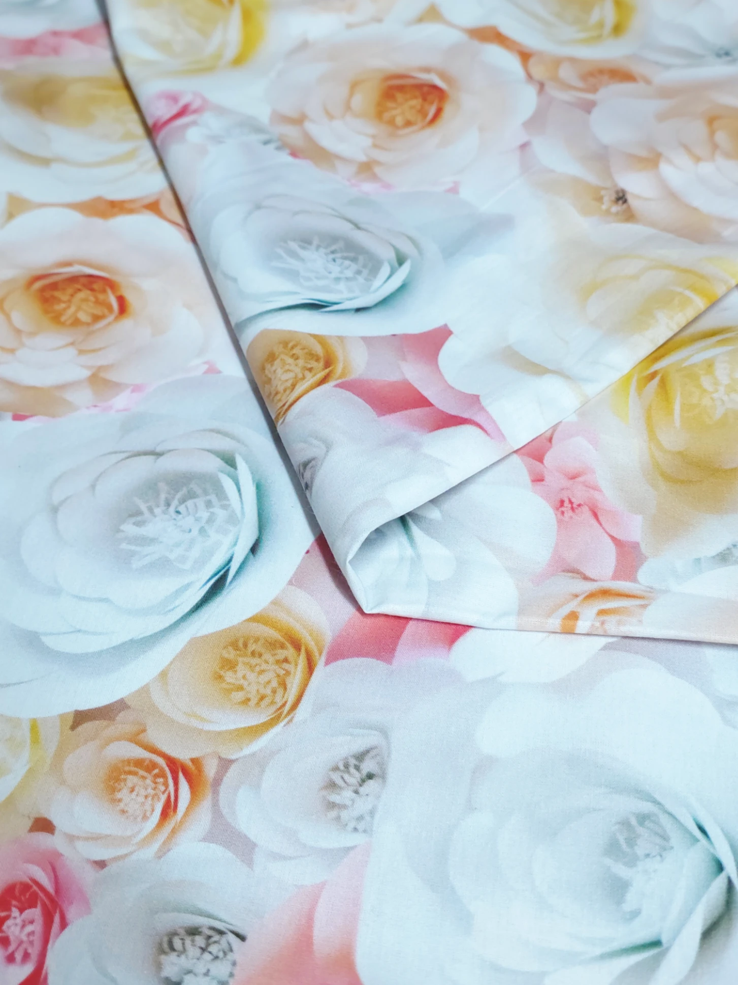 Bumbac ranforce premium Pastel Bloom Elegance