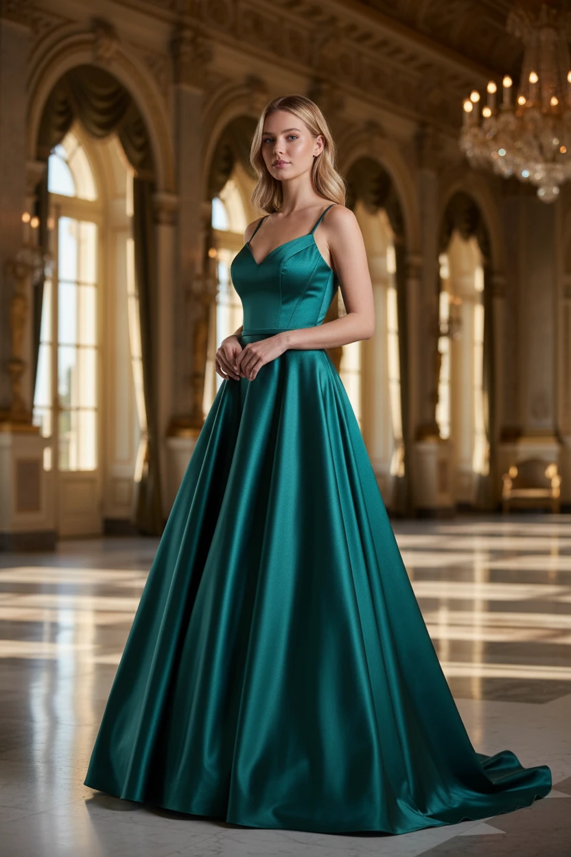 Organza Glisse verde inchis