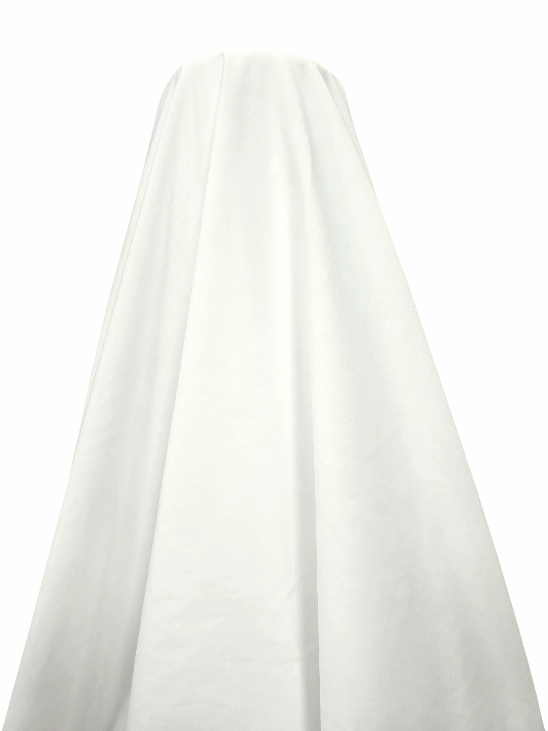 Poplin usor elastic ivoire