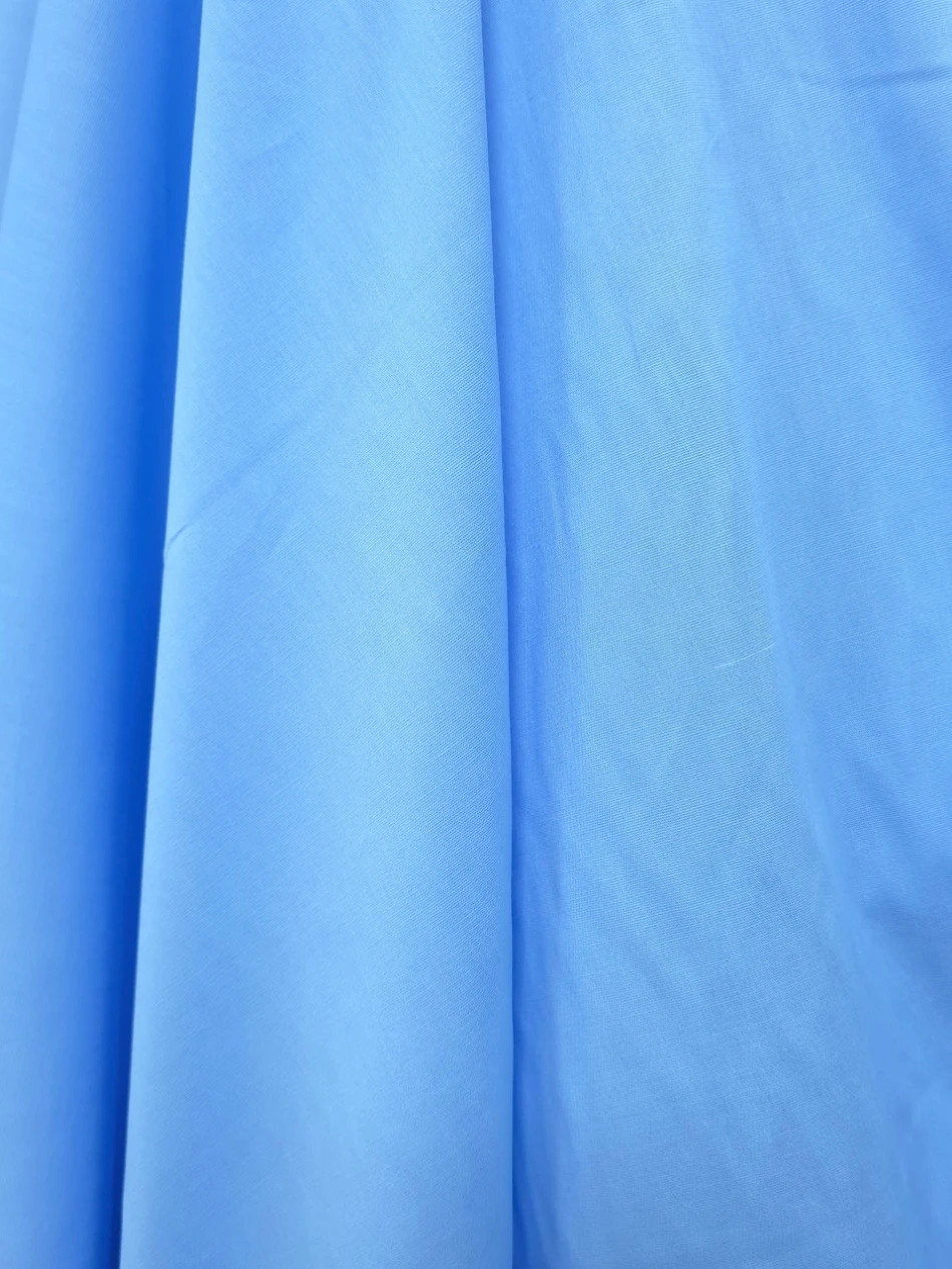 Poplin usor elastic bleu