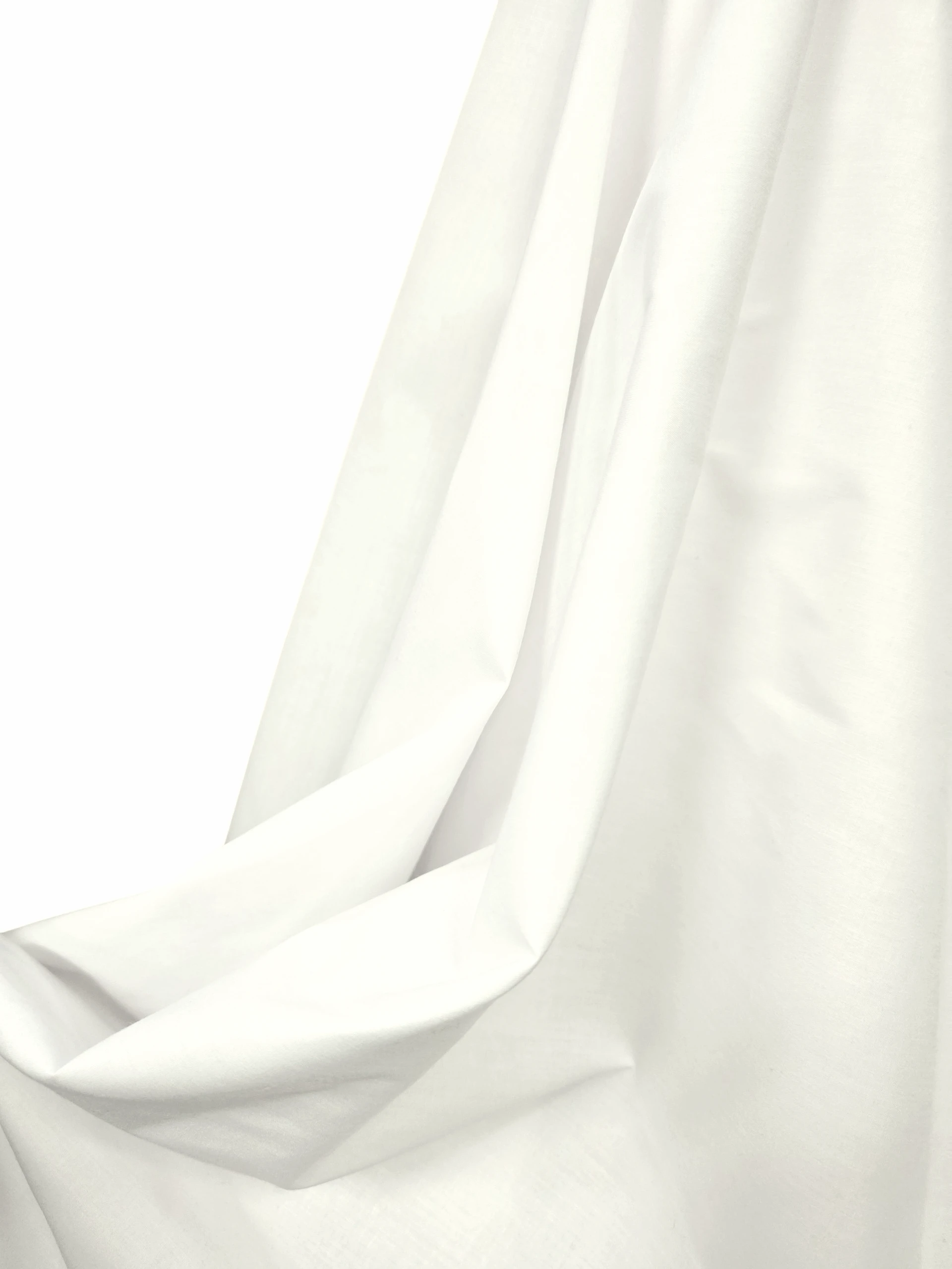 Poplin usor elastic ivoire