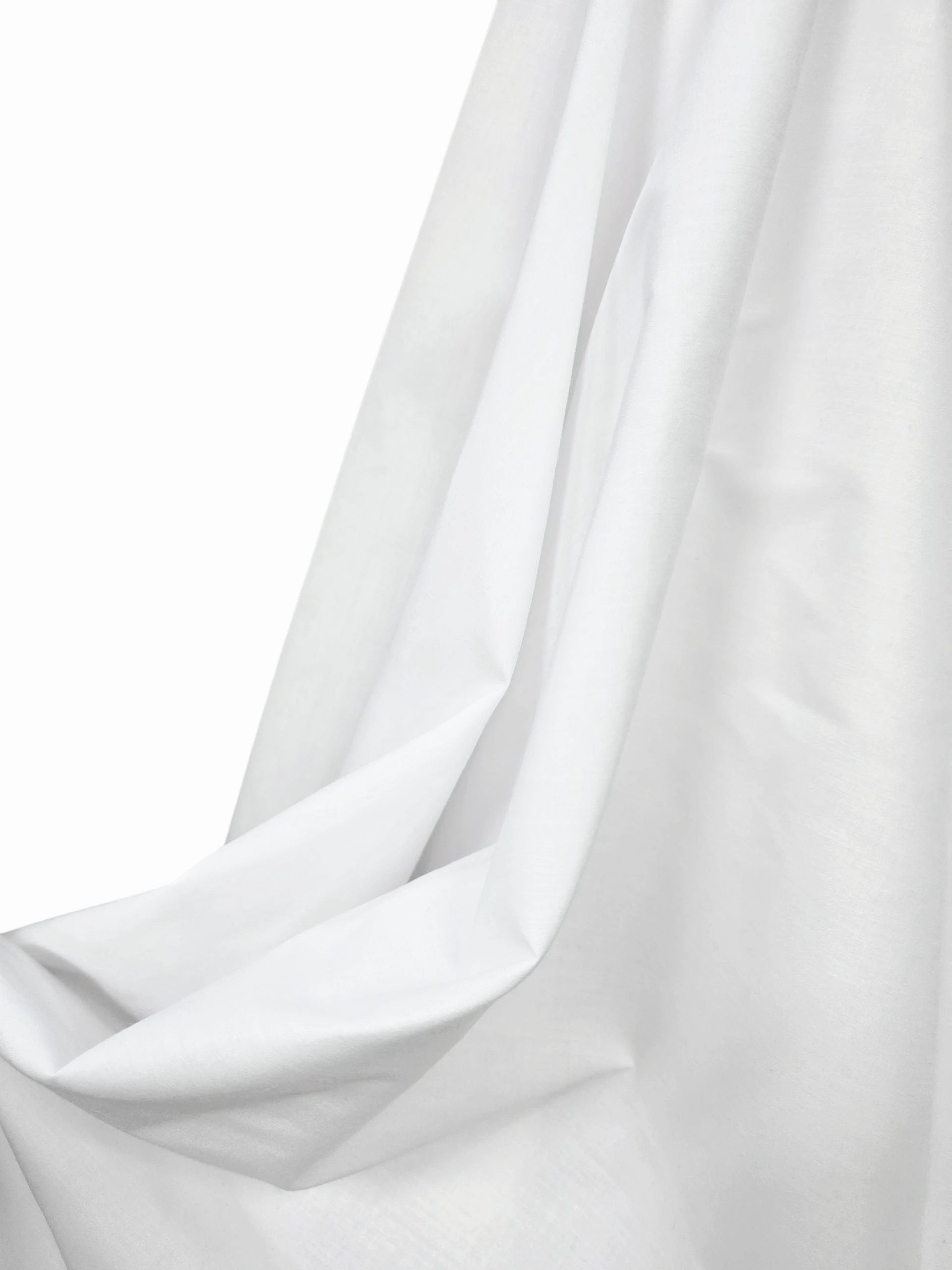 Poplin usor elastic alb