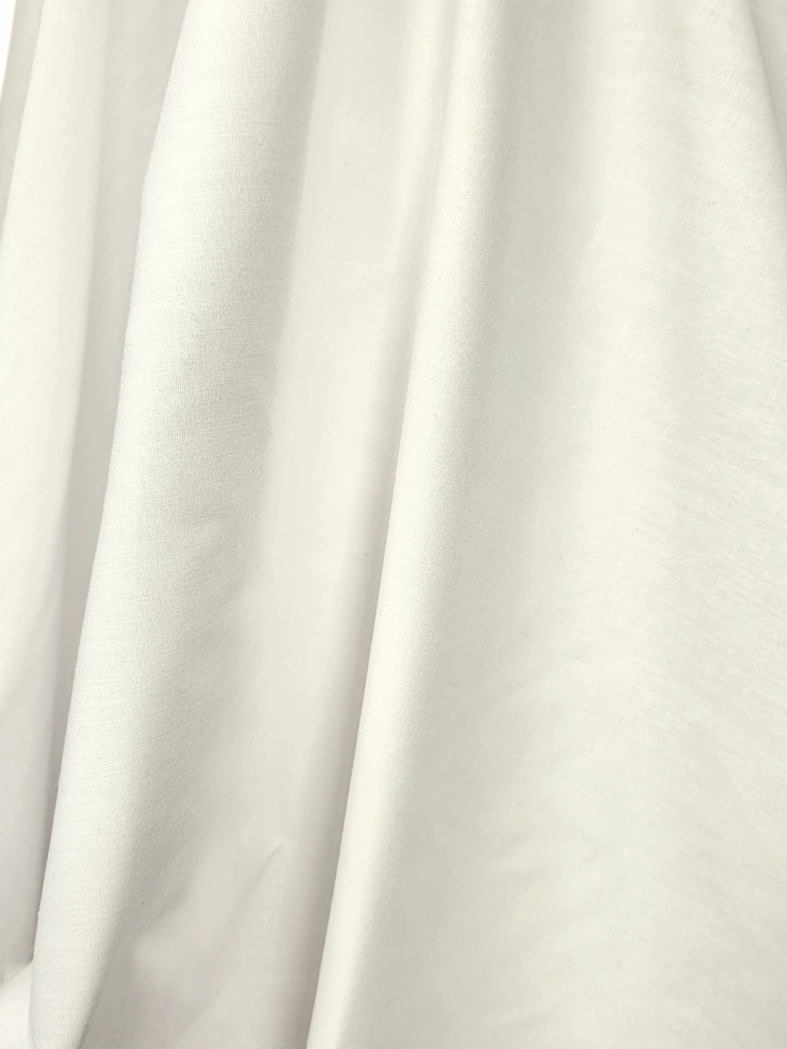 Poplin usor elastic ivoire