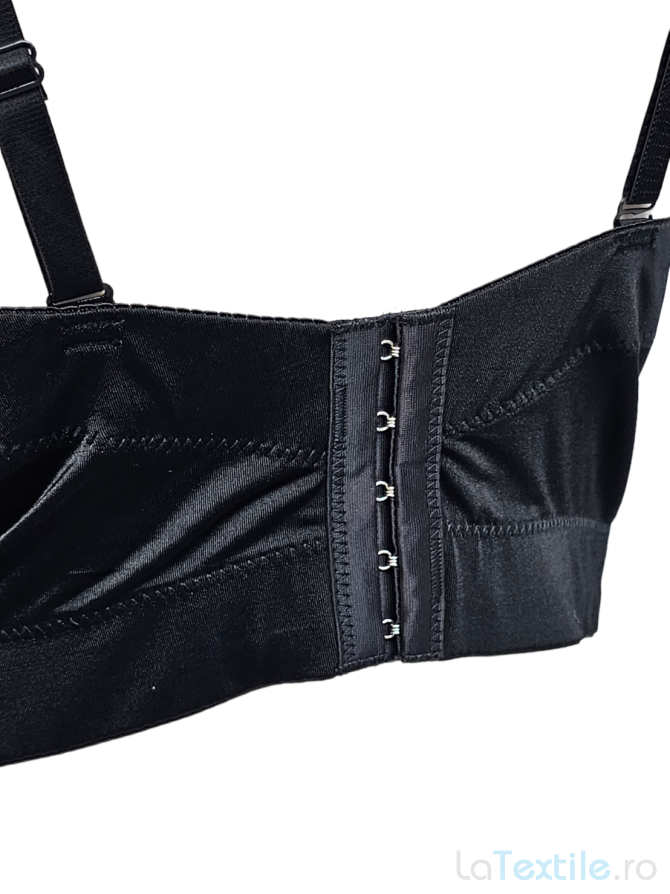 Corset modelator din satin cu cupe, Negru