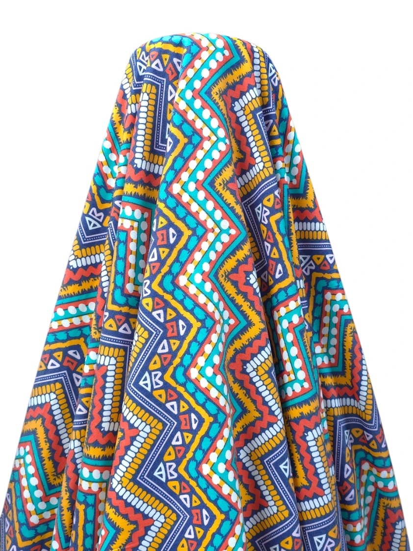 Blug subțire imprimat tribal multicolor