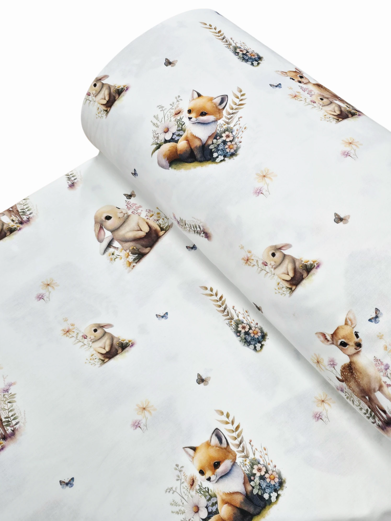 Bumbac satinat Ranforce animalute