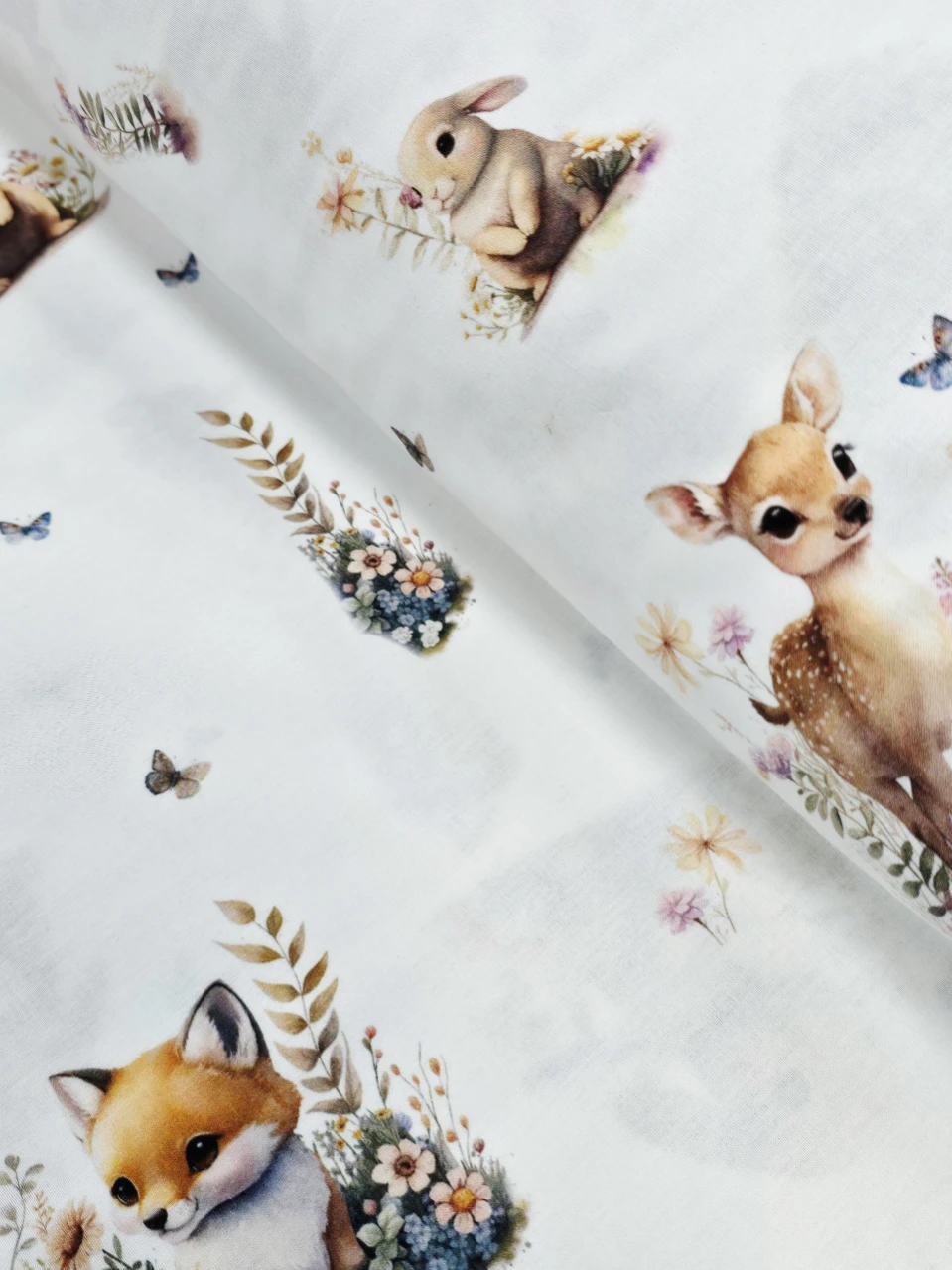 Bumbac satinat Ranforce animalute