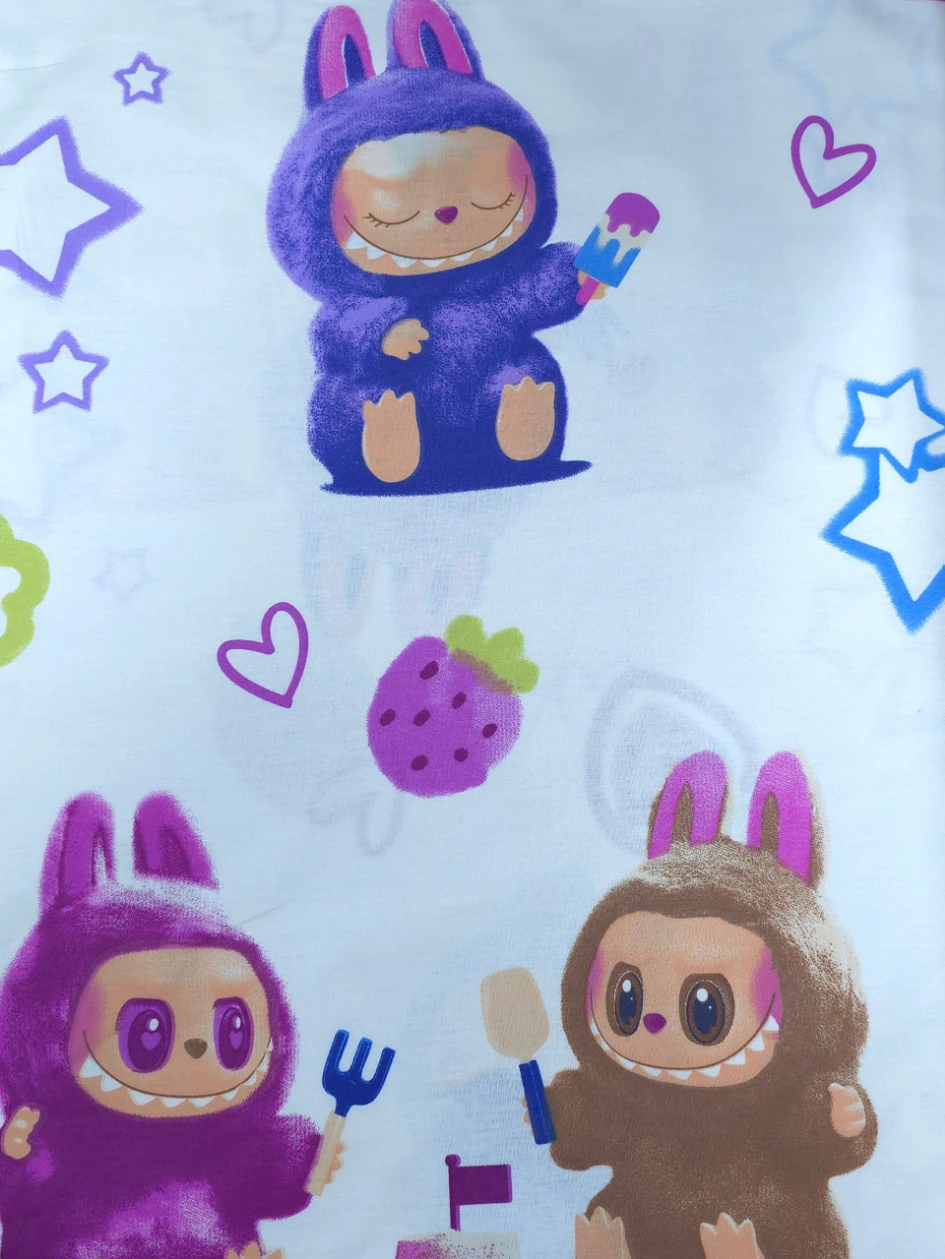 Bumbac lenjerie sau decor imprimeu papusi