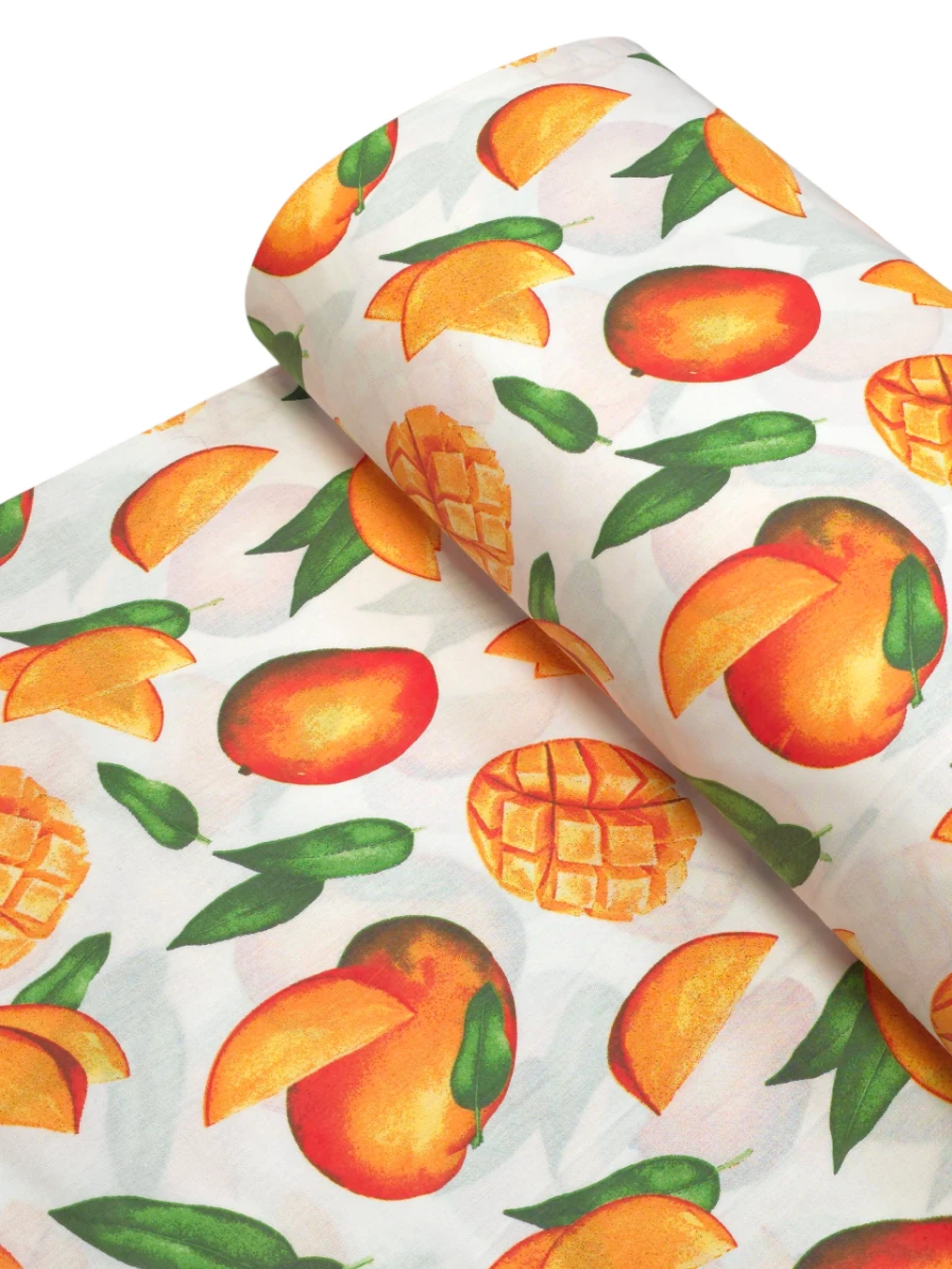 Bumbac lenjerie sau decor imprimeu mango