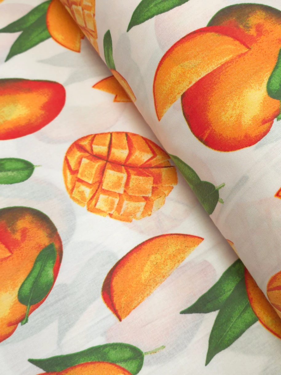 Bumbac lenjerie sau decor imprimeu mango