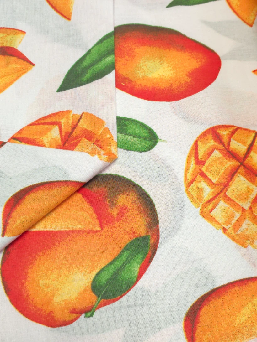 Bumbac lenjerie sau decor imprimeu mango