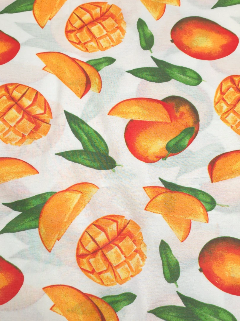 Bumbac lenjerie sau decor imprimeu mango