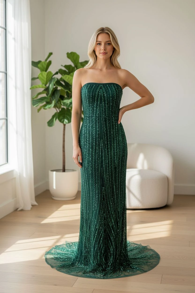 Broderie brodata cu margele verde