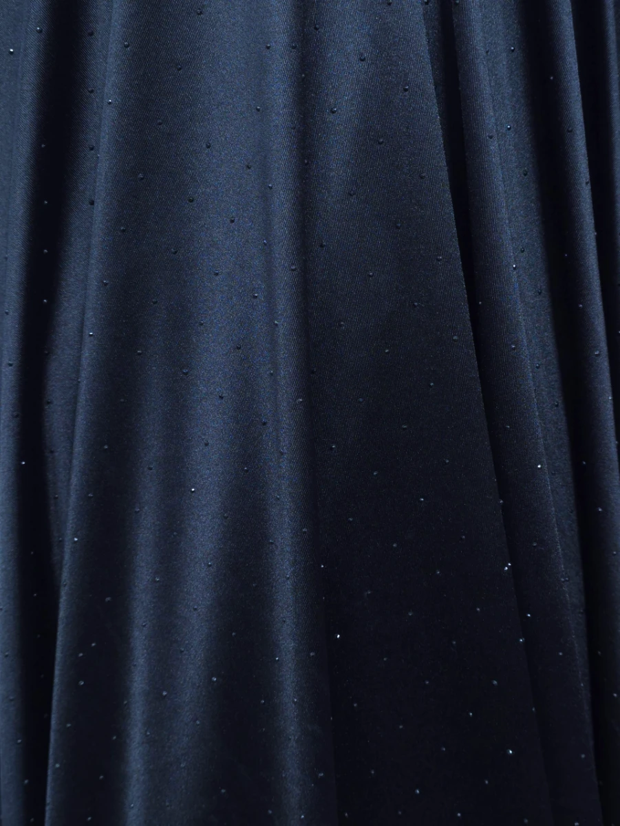 Lycra bleumarin cu strasuri