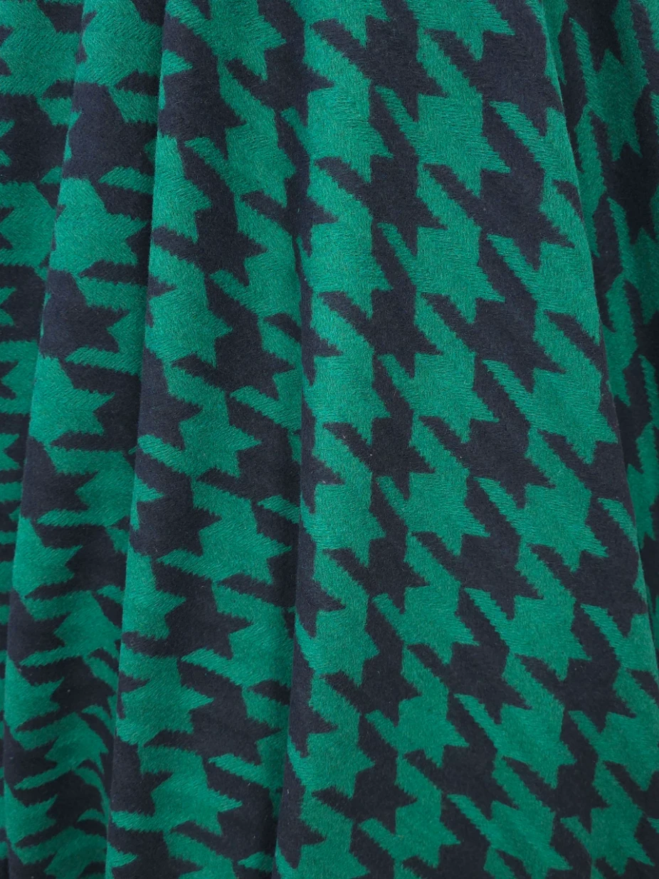 Stofa groasa picior de cocos verde si negru