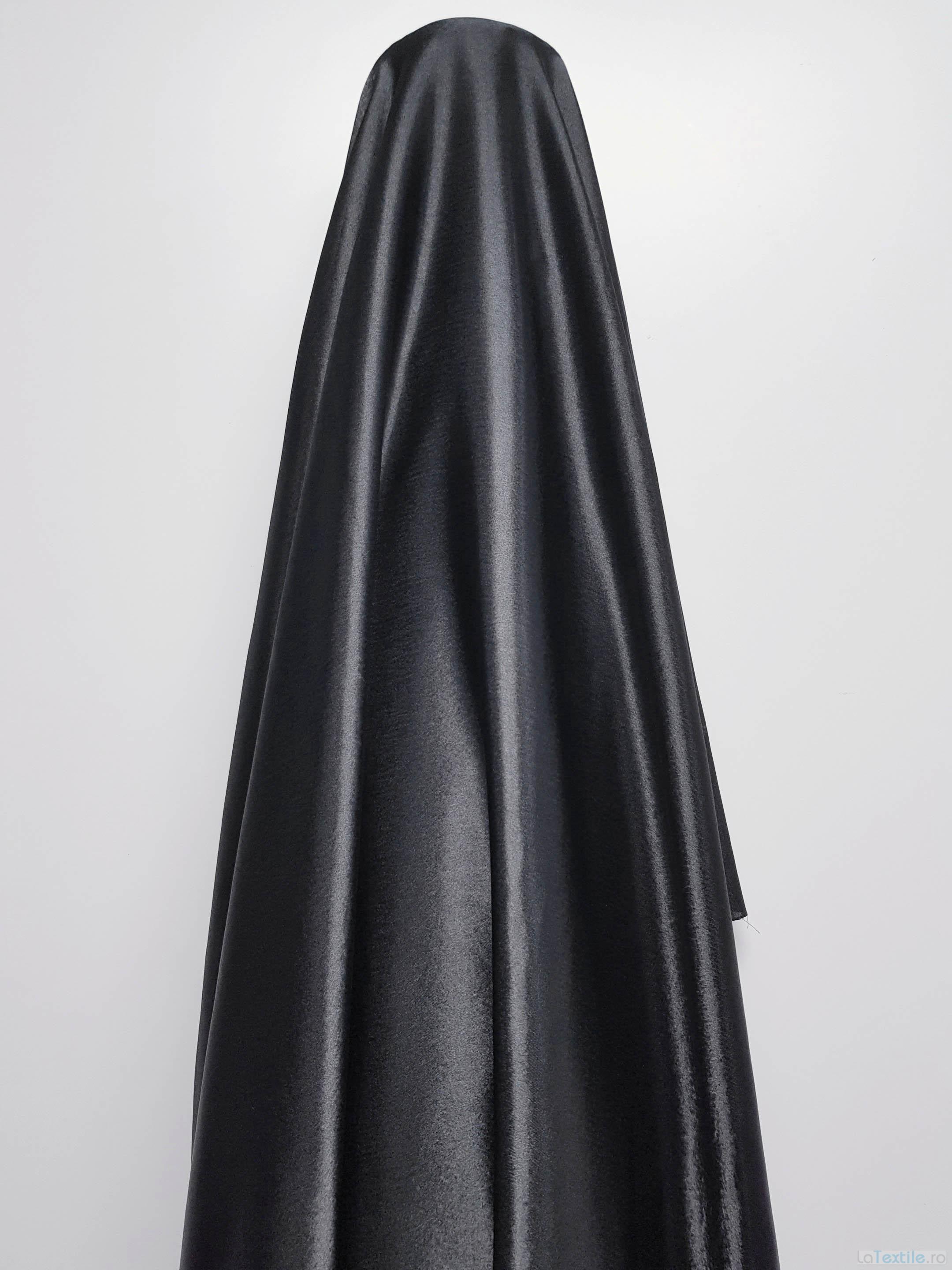 Crep satin negru