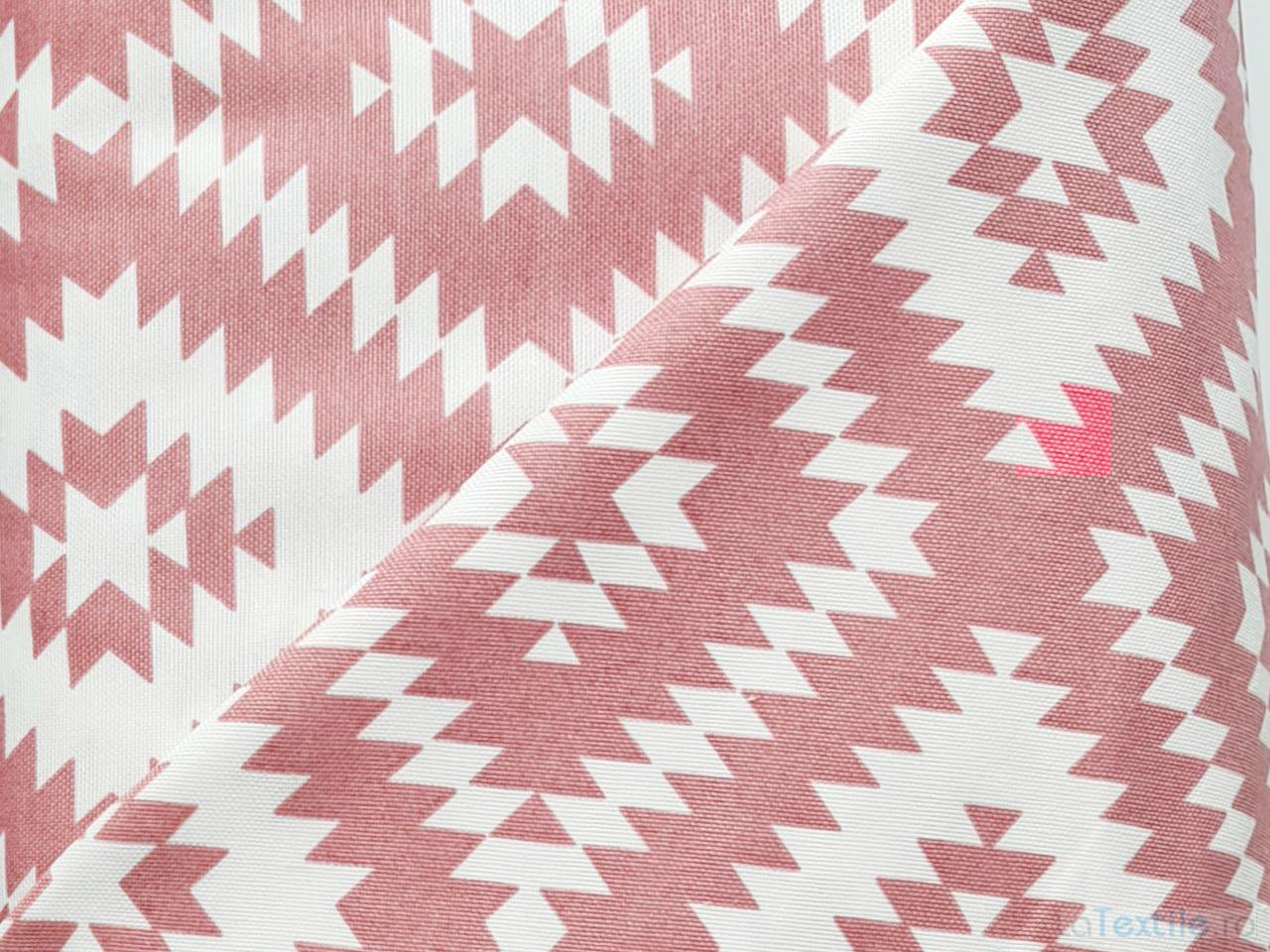 Bumbac Creton imprimeu traditional negru si roz pentru huse sau draperii