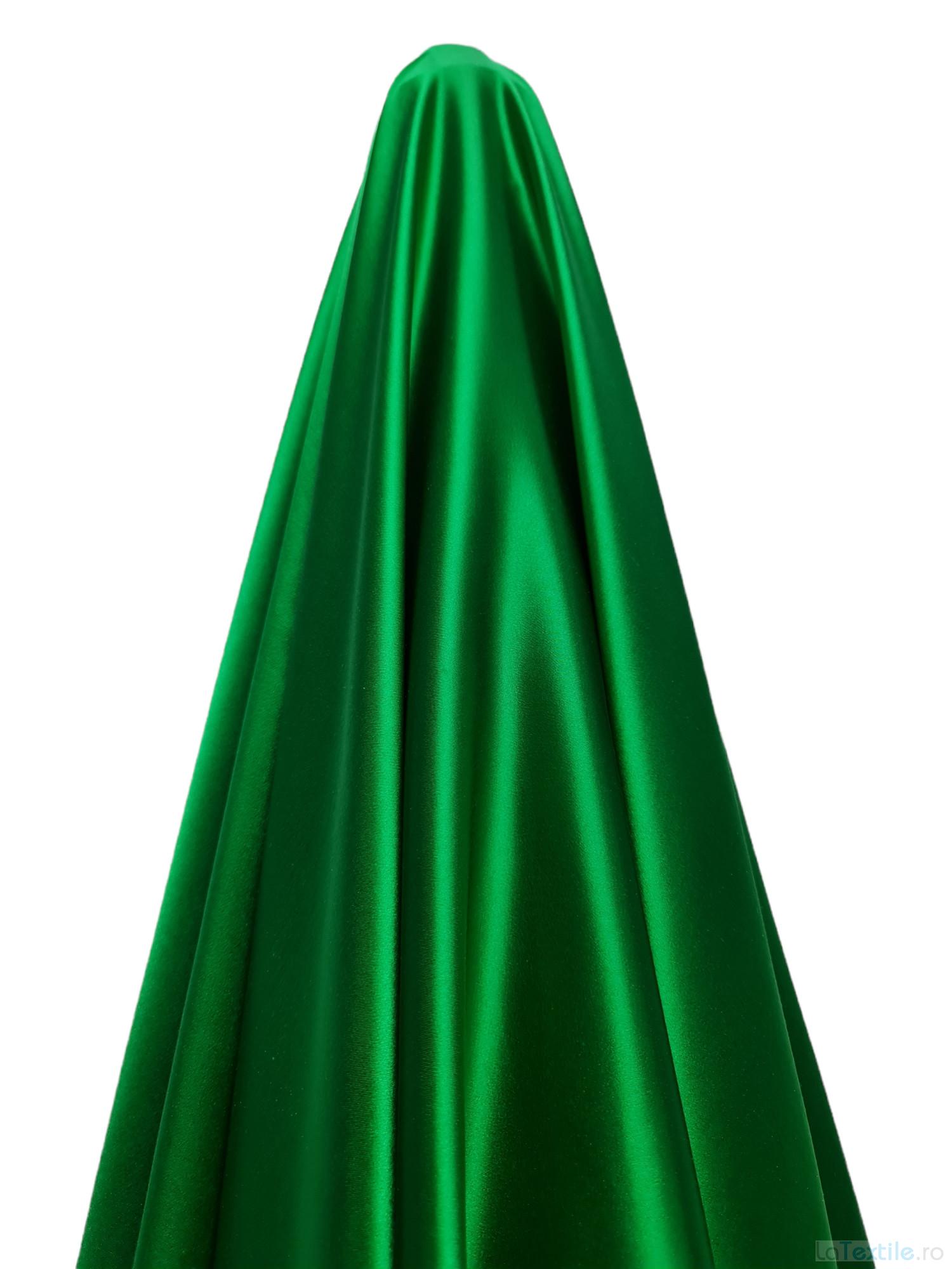Matase naturala satinata verde