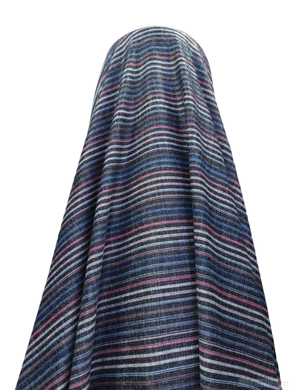Jerse tip tricot dungi albastru si roz cu fir lurex