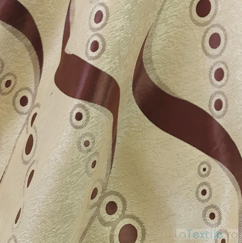 Material draperie cu 2 fete spirala maro