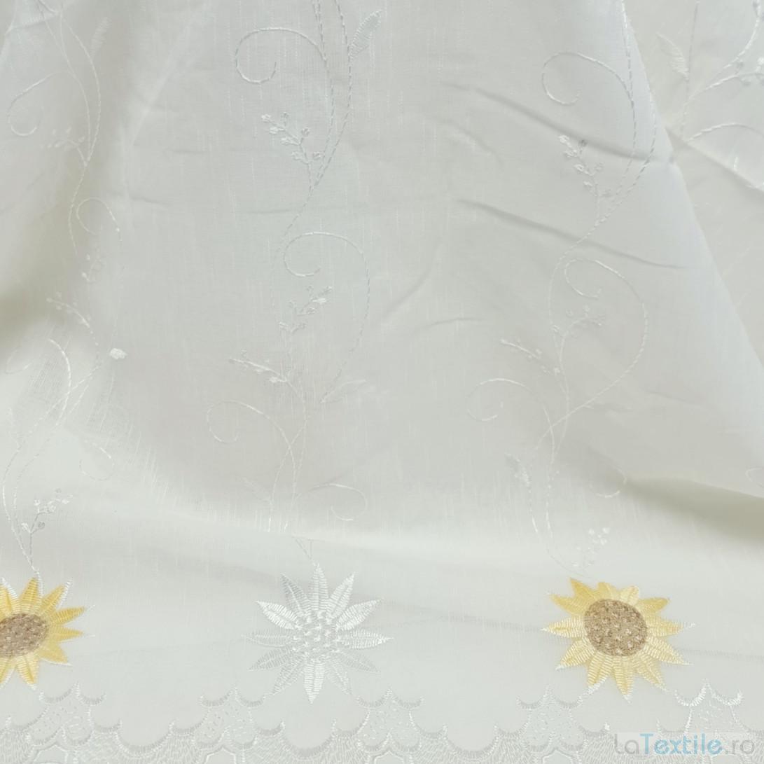 Material perdea bucatarie brodata floarea soarelui