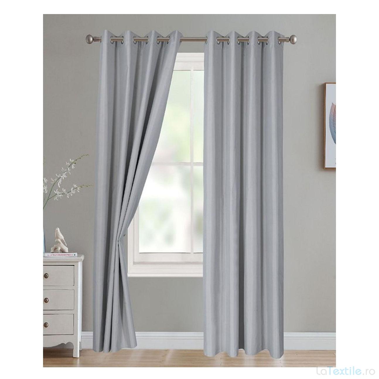 Material decor sau draperie impermeabil gri deschis 2.80 latime