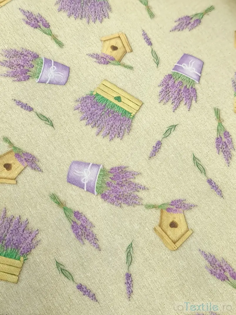 Material Home Decor imprimeu cosulete lavanda
